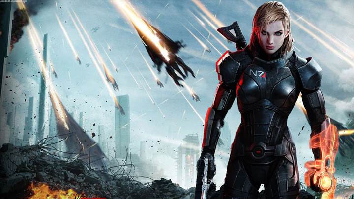 Mass Effect 3 – Female Shepard Gun In Hand